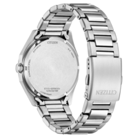 Citizen-kellon takaosa, ruostumaton teräs, Eco-Drive, Japanin liike, W.R. 10BAR