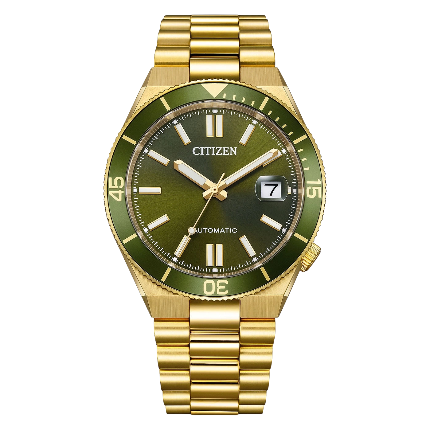NJ0232-53X Mies Ruostumaton teräs khaki ø 40mm