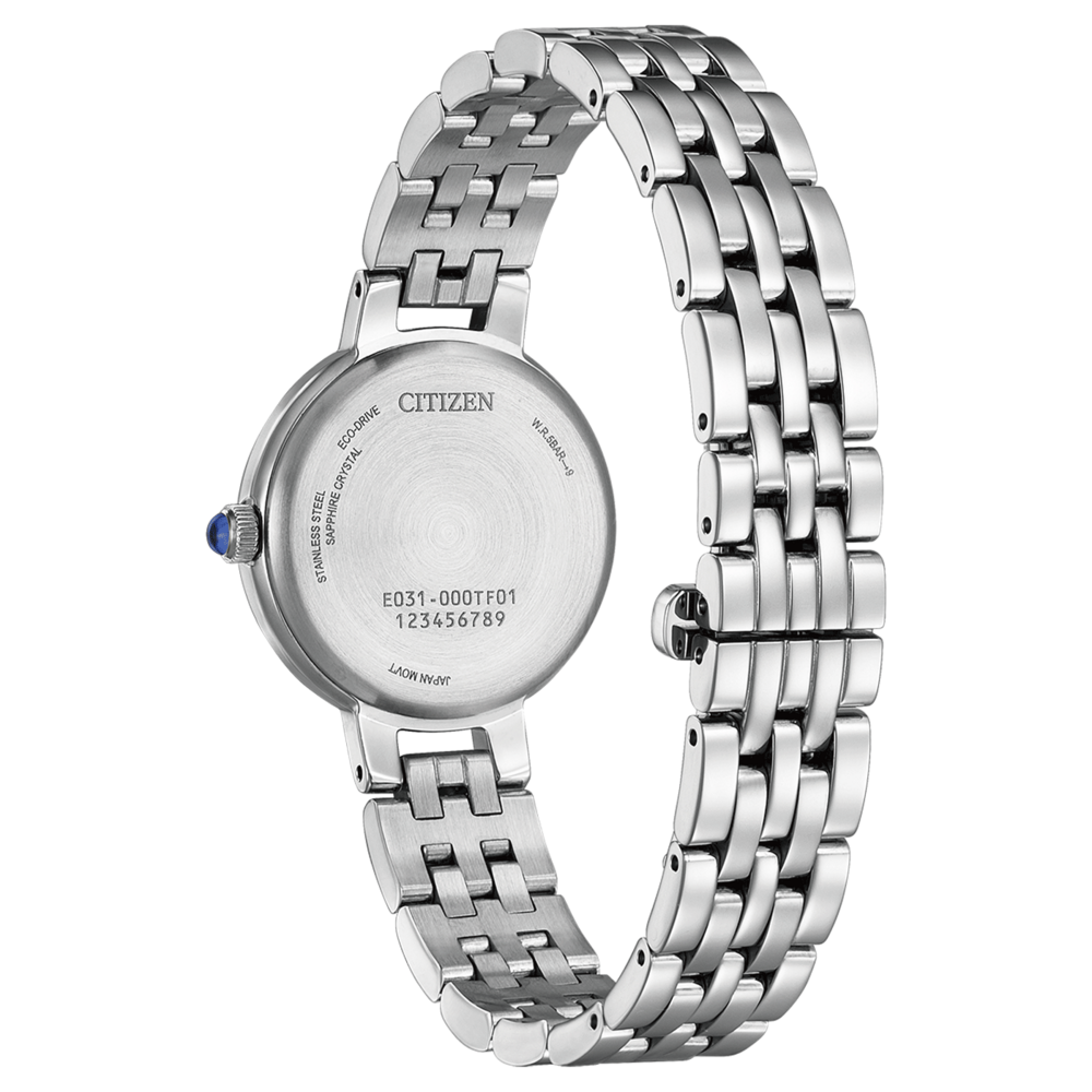 Citizen-kellon takaosa, ruostumaton teräs, safiirikristalli, Eco-Drive, Japan movt.