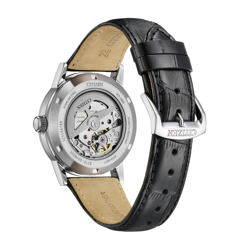 NJ0210-05E Mies Nahka musta ⌀ 40mm