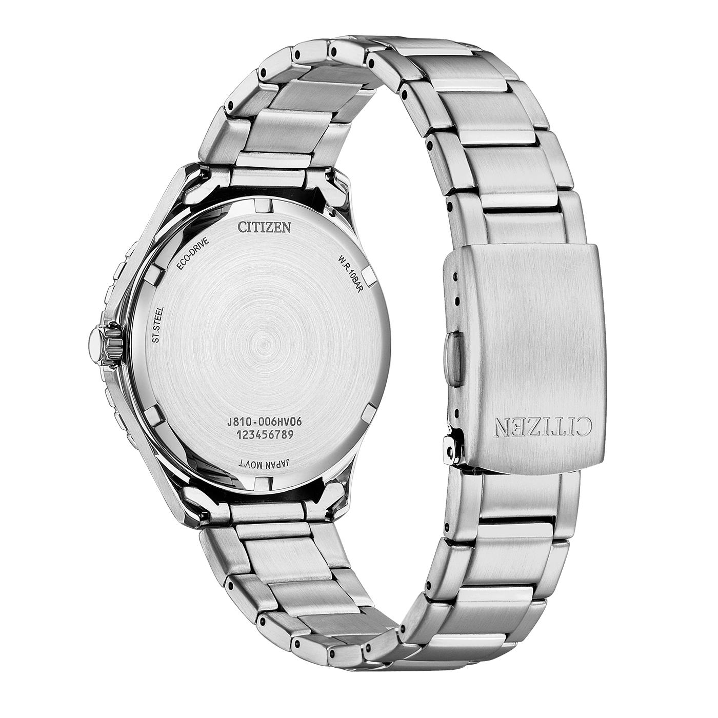 Citizen-kello, ruostumaton teräs, Eco-Drive, W.R. 10BAR, Japan Movt, J810-006HV06