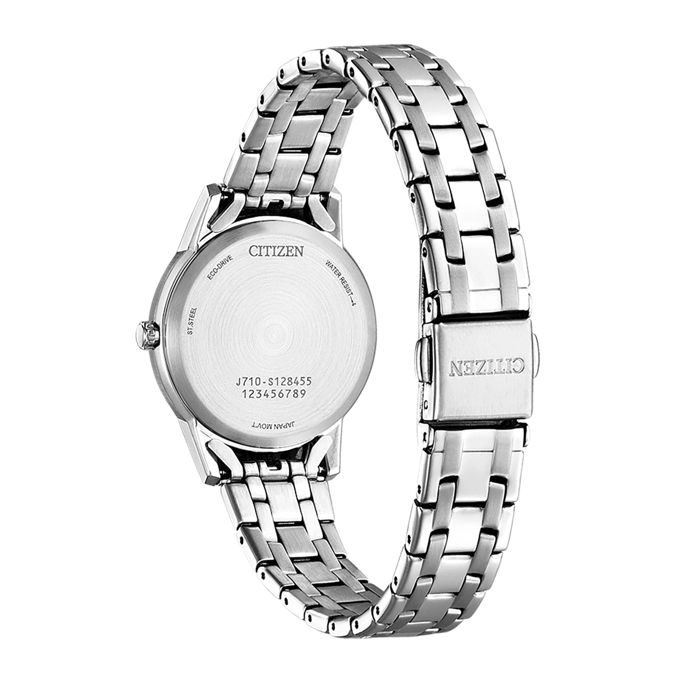 Citizen-kellon takaosa, ruostumaton teräs, Eco-Drive, vedenkestävä, Japanin koneisto
