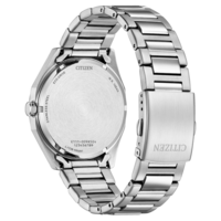 Citizen-kellon takaosa, ruostumaton teräs, Eco-Drive, W.R. 10BAR, Japan Movt, E111-009R504